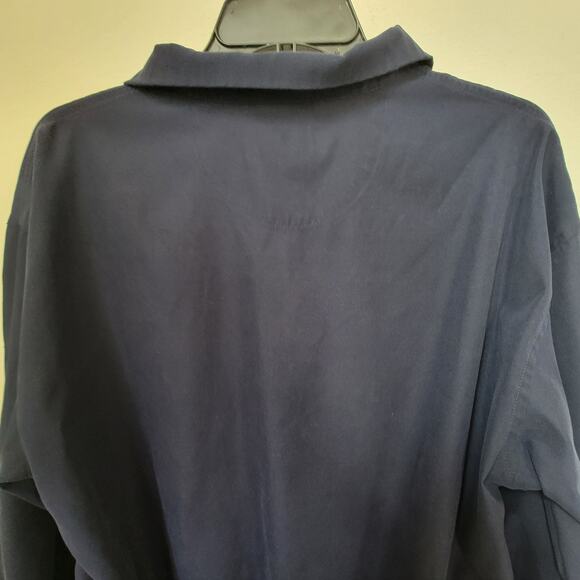 Eddie Bauer Golf Pullover 1/4 Zip Navy Blue Jacket Rain Resistant Medium Active - Picture 8 of 14